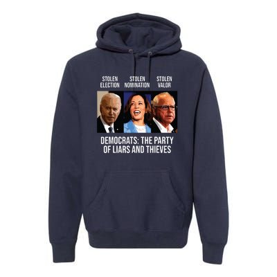 Anti Biden Harris Walz Premium Hoodie