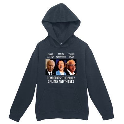 Anti Biden Harris Walz Urban Pullover Hoodie