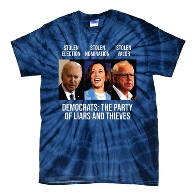 Anti Biden Harris Walz Tie-Dye T-Shirt