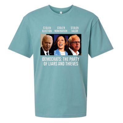 Anti Biden Harris Walz Sueded Cloud Jersey T-Shirt