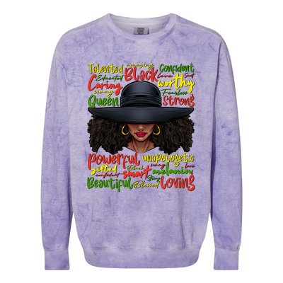 African Black History African American Ladies Juneteenth Colorblast Crewneck Sweatshirt