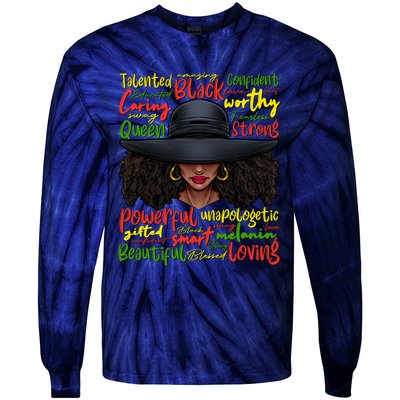 African Black History African American Ladies Juneteenth Tie-Dye Long Sleeve Shirt