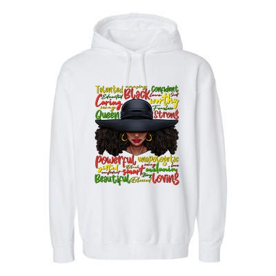 African Black History African American Ladies Juneteenth Garment-Dyed Fleece Hoodie