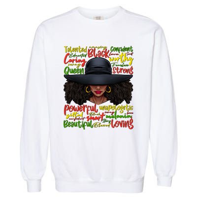 African Black History African American Ladies Juneteenth Garment-Dyed Sweatshirt