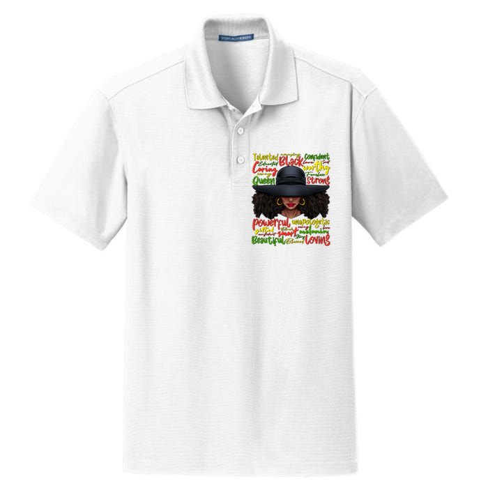 African Black History African American Ladies Juneteenth Dry Zone Grid Polo