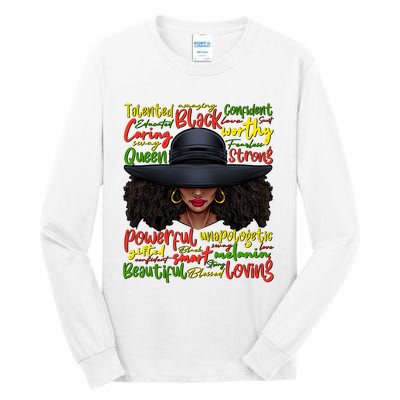 African Black History African American Ladies Juneteenth Tall Long Sleeve T-Shirt