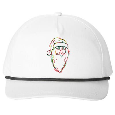 Abstract Black Hip Hop Santa Claus African American Graphic Gift Snapback Five-Panel Rope Hat