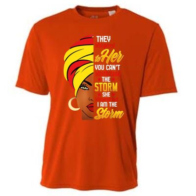 Awesome Black History She Whispered Back I Am The Storm Gift Cooling Performance Crew T-Shirt