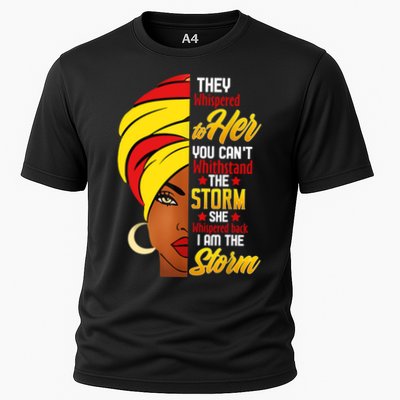 Awesome Black History She Whispered Back I Am The Storm Gift Performance Shirt