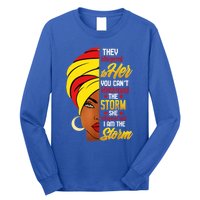 Awesome Black History She Whispered Back I Am The Storm Gift Long Sleeve Shirt