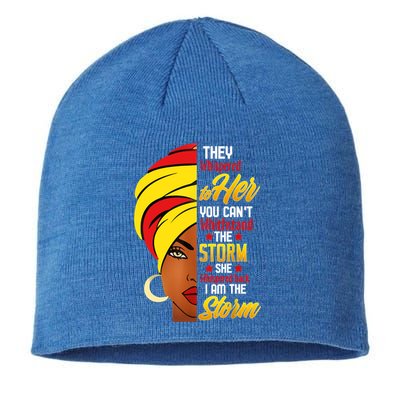 Awesome Black History She Whispered Back I Am The Storm Gift Sustainable Beanie