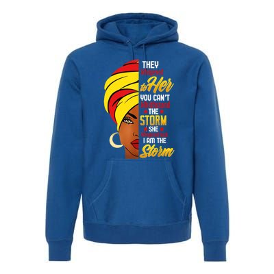 Awesome Black History She Whispered Back I Am The Storm Gift Premium Hoodie