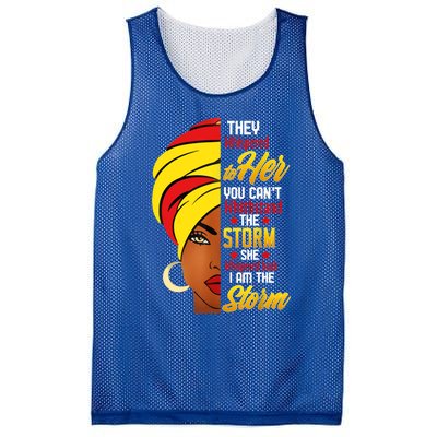 Awesome Black History She Whispered Back I Am The Storm Gift Mesh Reversible Basketball Jersey Tank