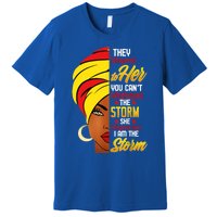 Awesome Black History She Whispered Back I Am The Storm Gift Premium T-Shirt