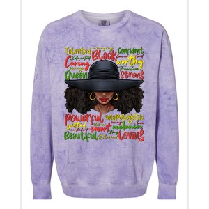 African Black History African American Ladies Juneteenth Colorblast Crewneck Sweatshirt