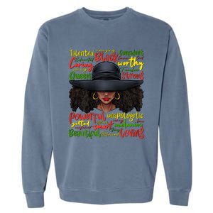 African Black History African American Ladies Juneteenth Garment-Dyed Sweatshirt