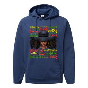 African Black History African American Ladies Juneteenth Performance Fleece Hoodie