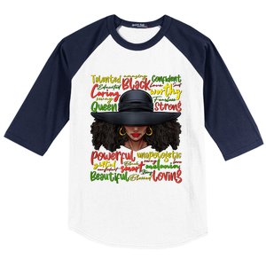 African Black History African American Ladies Juneteenth Baseball Sleeve Shirt