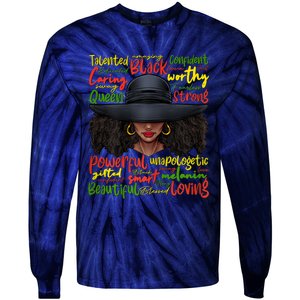 African Black History African American Ladies Juneteenth Tie-Dye Long Sleeve Shirt