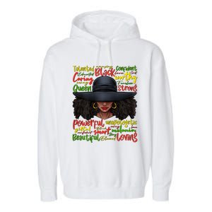 African Black History African American Ladies Juneteenth Garment-Dyed Fleece Hoodie