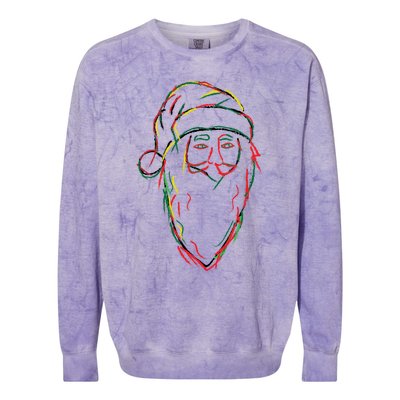 Abstract Black Hip Hop Santa Claus African American Graphic Gift Colorblast Crewneck Sweatshirt