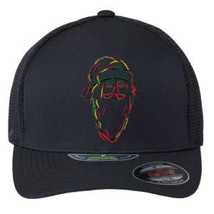 Abstract Black Hip Hop Santa Claus African American Graphic Gift Flexfit Unipanel Trucker Cap