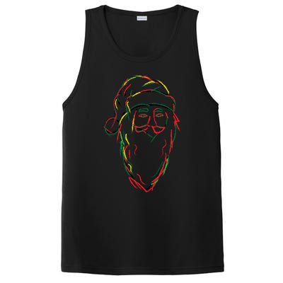 Abstract Black Hip Hop Santa Claus African American Graphic Gift PosiCharge Competitor Tank