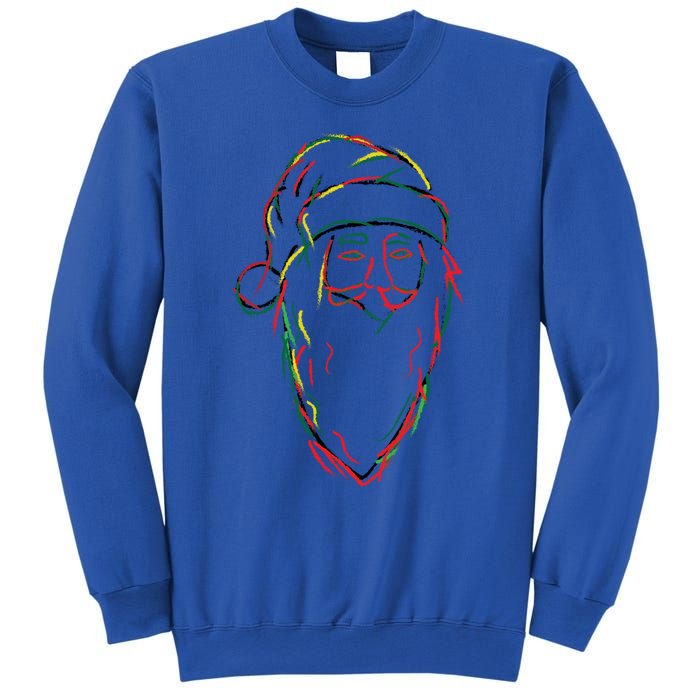 Abstract Black Hip Hop Santa Claus African American Graphic Gift Sweatshirt