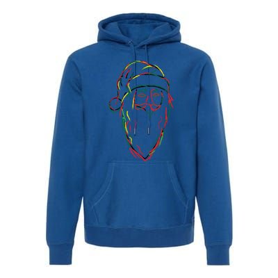 Abstract Black Hip Hop Santa Claus African American Graphic Gift Premium Hoodie