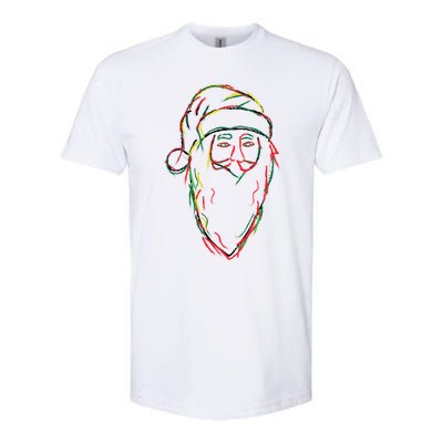 Abstract Black Hip Hop Santa Claus African American Graphic Gift Softstyle CVC T-Shirt