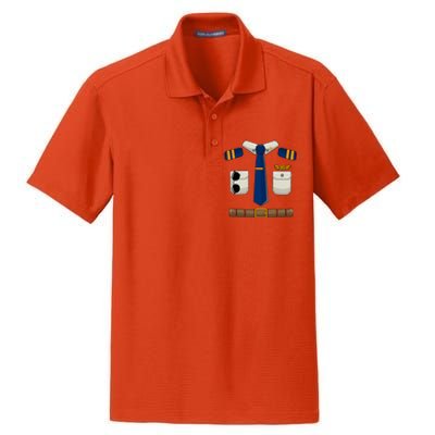 Adult Boy Halloween Aviation Airplane Pilot Costum Dry Zone Grid Polo