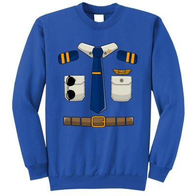 Adult Boy Halloween Aviation Airplane Pilot Costum Tall Sweatshirt