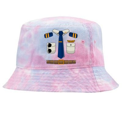 Adult Boy Halloween Aviation Airplane Pilot Costum Tie-Dyed Bucket Hat