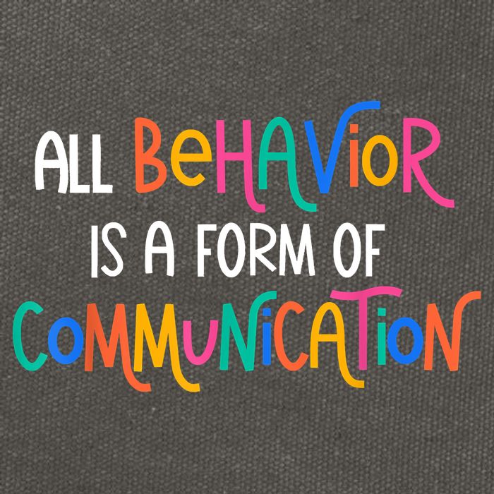 All Behavior Is A Form Of Communication SPED Teacher Autism Cotton Canvas Backpack