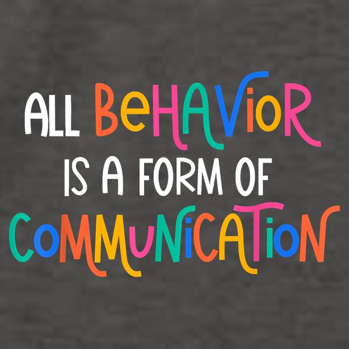All Behavior Is A Form Of Communication SPED Teacher Autism Vector Backpack