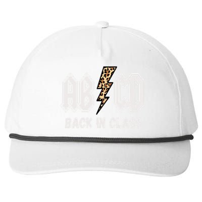 Abcd Back In Class Teacher Back To School Abcd Teacher Gift Snapback Five-Panel Rope Hat