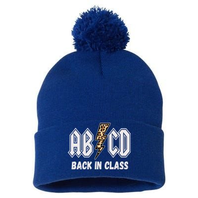 Abcd Back In Class Teacher Back To School Abcd Teacher Gift Pom Pom 12in Knit Beanie