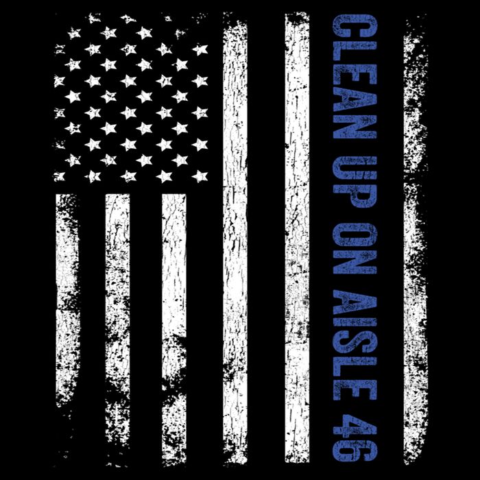 Anti Biden Impeach 46 8646 Clean Up On Aisle 46 Pro USA Flagd T-Shirt