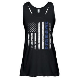 Anti Biden Impeach 46 8646 Clean Up On Aisle 46 Pro USA Flagd Ladies Essential Flowy Tank