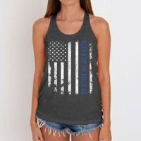 Anti Biden Impeach 46 8646 Clean Up On Aisle 46 Pro USA Flagd Women's Knotted Racerback Tank