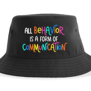 All Behavior Is A Form Of Communication SPED Teacher Autism Sustainable Bucket Hat