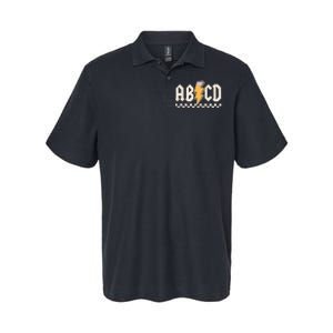 Abcd Back In Class First Day Back To School Teacher Student Softstyle Adult Sport Polo