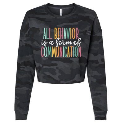 All Behavior Is A Form Of Communication Cropped Pullover Crew