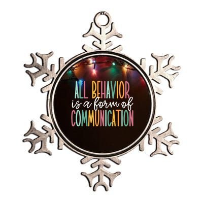 All Behavior Is A Form Of Communication Metallic Star Ornament