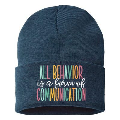 All Behavior Is A Form Of Communication Sustainable Knit Beanie