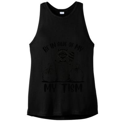 Autism Be In Awe Of My 'Tism Meme Autistic Raccoon Ladies PosiCharge Tri-Blend Wicking Tank