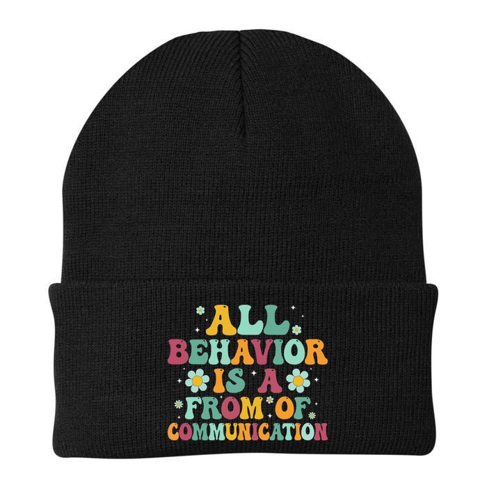 All Behavior Is A Form Of Communication ABA Behavior Knit Cap Winter Beanie