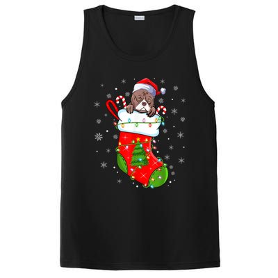 American Bulldog In Christmas Socks Santa Xmas Cool Gift PosiCharge Competitor Tank