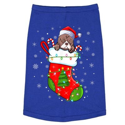 American Bulldog In Christmas Socks Santa Xmas Cool Gift Doggie Tank