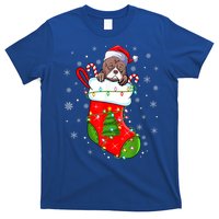 American Bulldog In Christmas Socks Santa Xmas Cool Gift T-Shirt